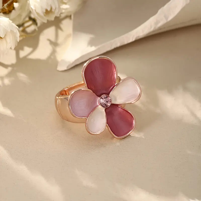 Big Flower Ring | Stöd bröstcancer