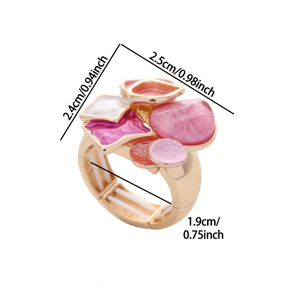 Geo Glam Ring | Stöd bröstcancer