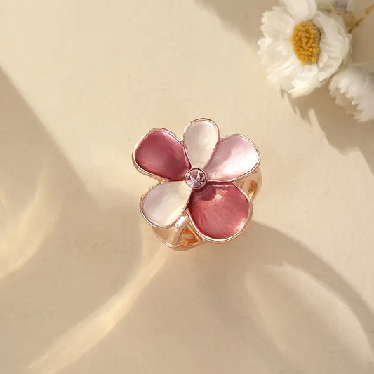 Big Flower Ring | Stöd bröstcancer