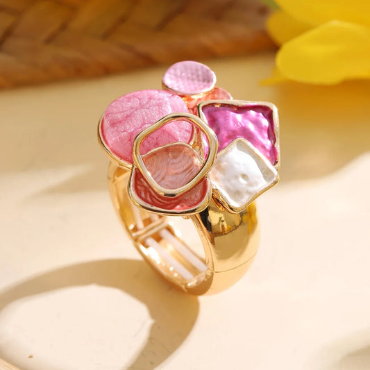 Geo Glam Ring | Stöd bröstcancer