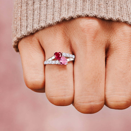 Interlinked Heart Ring | Stöd Bröstcancer
