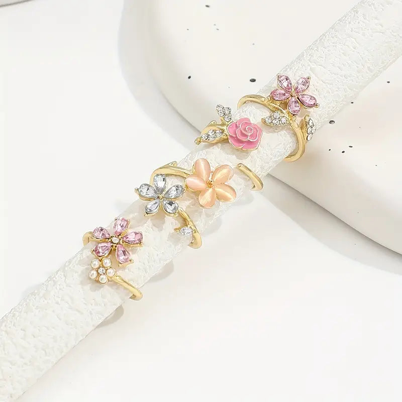 Floral Ring Set | Stöd bröstcancer