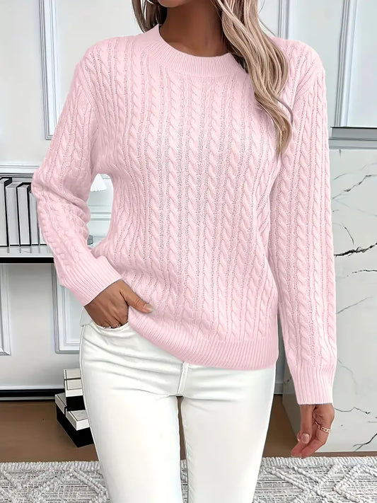 Embossed Patterned Sweater | Stöd bröstcancer