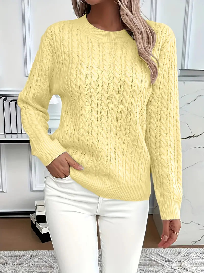 Embossed Patterned Sweater | Stöd bröstcancer
