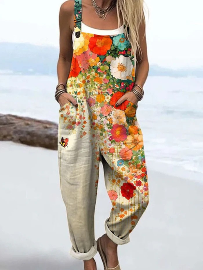Mireille™ - Vintage blommig jumpsuit