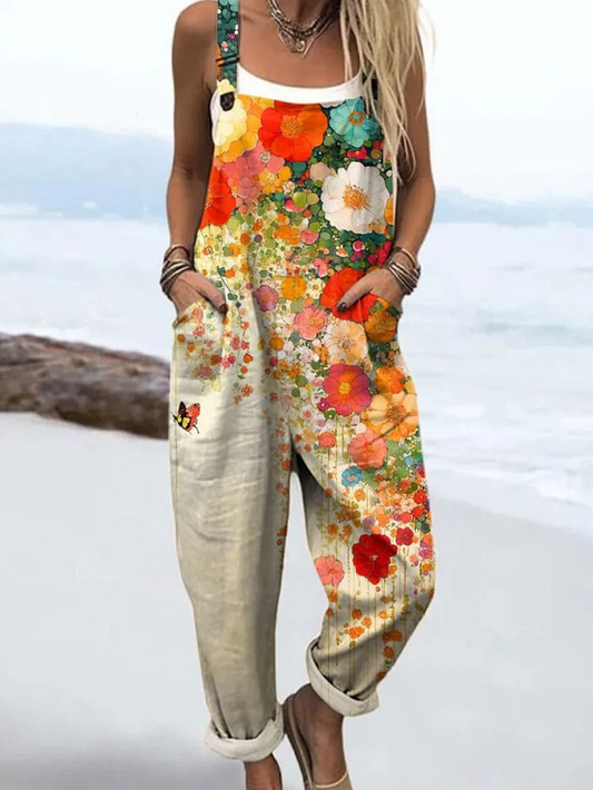 Mireille™ - Vintage blommig jumpsuit