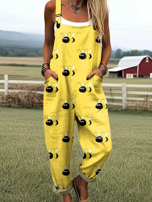 Jasira™ - Bee Tryckt Jumpsuit
