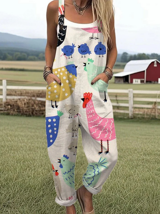 Kenna™ - Chicks Print Jumpsuit