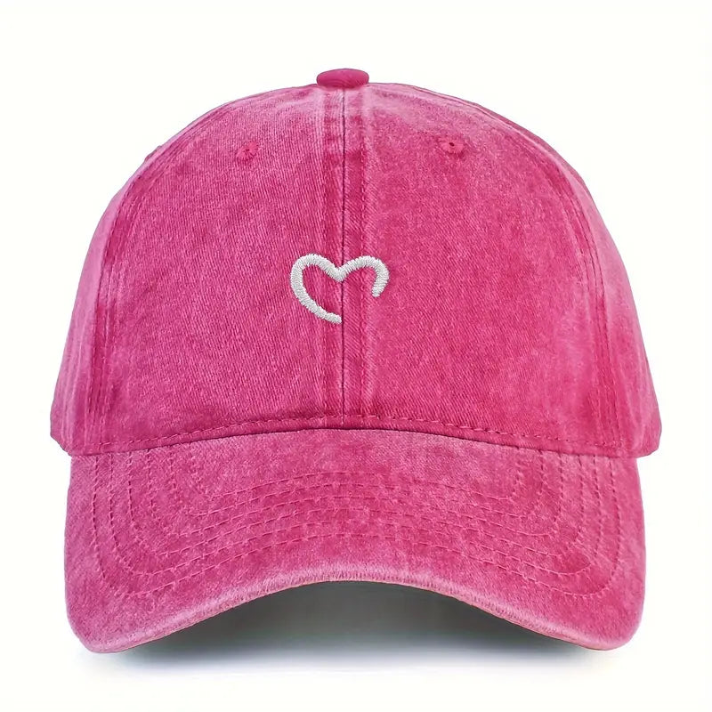 Embroidered Heart Hat | Stöd Bröstcancer
