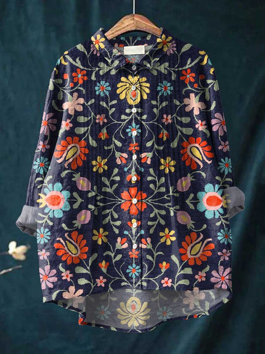 Jhanine™ - Polo med vintageblommönster