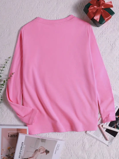 Heartbeat Graphic Sweatshirt | Stöd bröstcancer